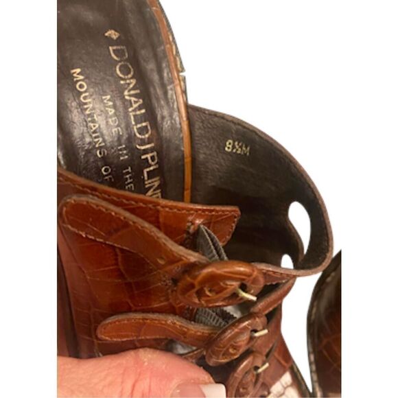 Donald J. Pliner Sz. 8.5 Strappy Slide-In Shoes Made in Italy Leather - Picture 7 of 9